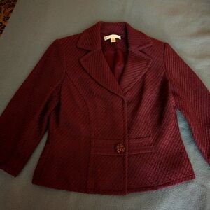 Caslon Cropped Jacket with 3/4 Length Sleeves